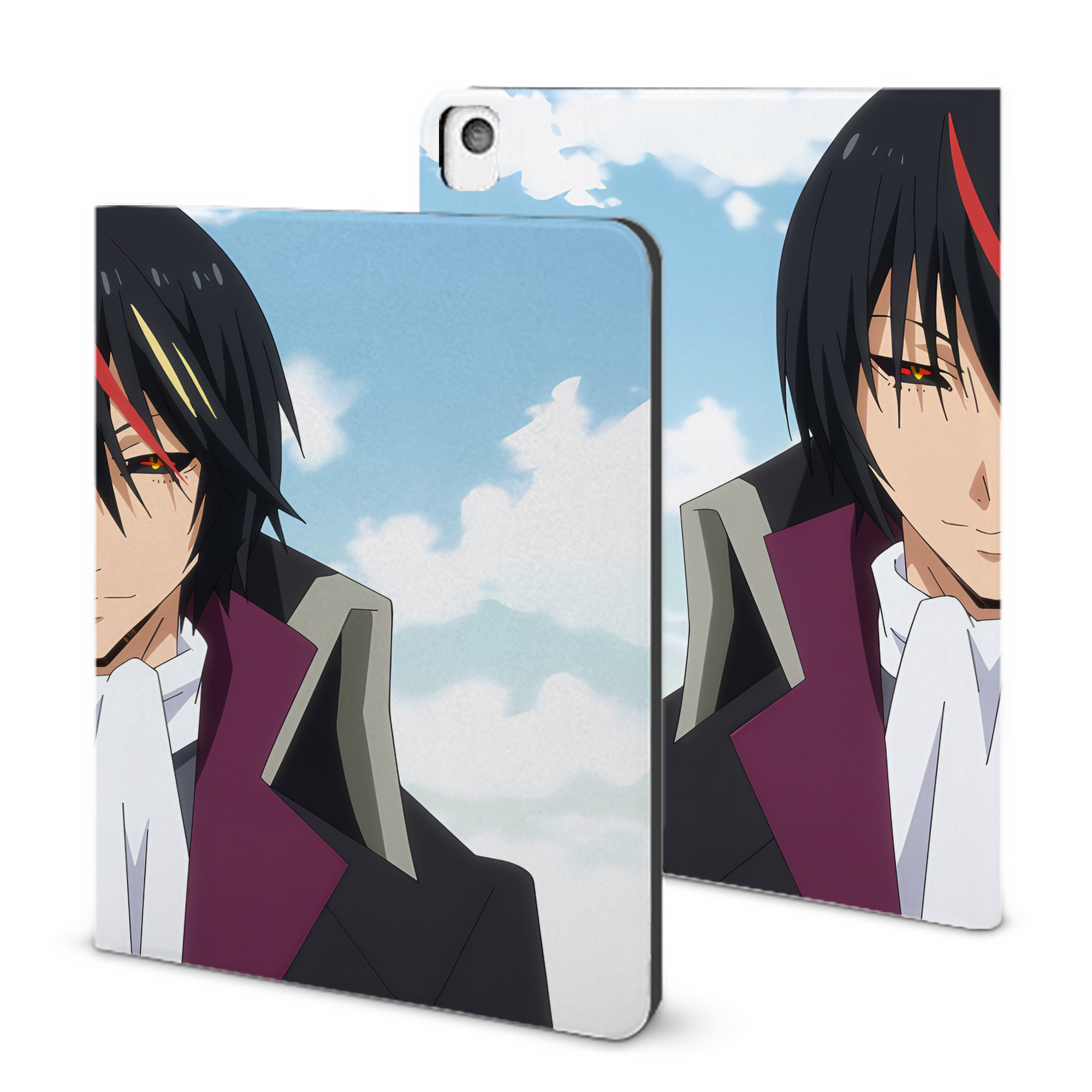 （画像用） 転スラ Regarding Reincarnated to Slime IPadケース ペンホルダー付き ブックスタイルデザイン